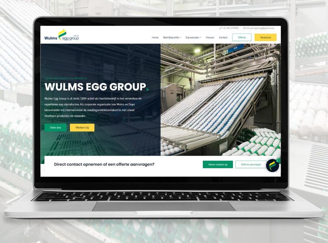 Nieuwe website Wulms Egg Group